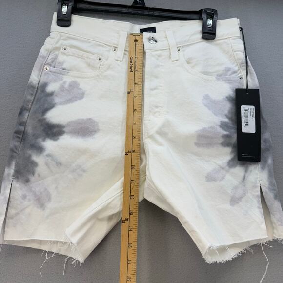 Edwin Denim Shorts Women's 26 (2) White Tie dye CAI Shorts Button Fly NWT - Picture 13 of 15